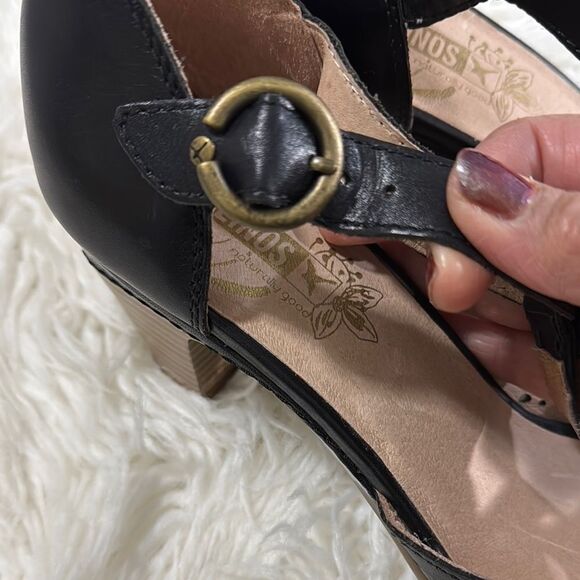 PIKOLINOS Leather Elegant Black T-Strap Women's Shoes Size 42 - Picture 9 of 11